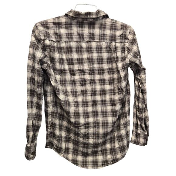 Wrangler Mens Small Cotton Plaid Long Sleeve Button Up Shirt w Front Pockets - Picture 4 of 4